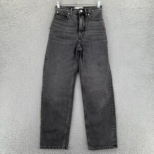 EVERLANE The Way High Jean Organic Cotton Black Women 23‎ Regular READ